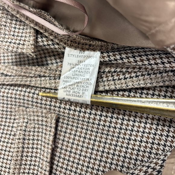 Carly Jean Los Angeles Houndstooth Pants Women's Size Medium Ankle Career Casual - Picture 11 of 15